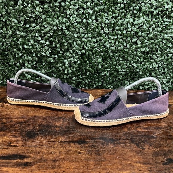 Tory Burch Blue Lonnie Flat Espadrilles Wmns Sz 8.5